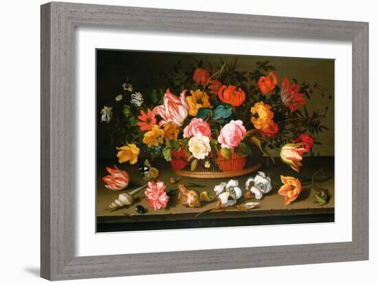 Basket of Flowers, 1625-Balthasar van der Ast-Framed Giclee Print