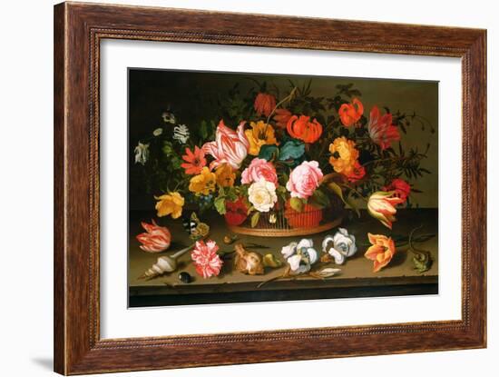 Basket of Flowers, 1625-Balthasar van der Ast-Framed Giclee Print