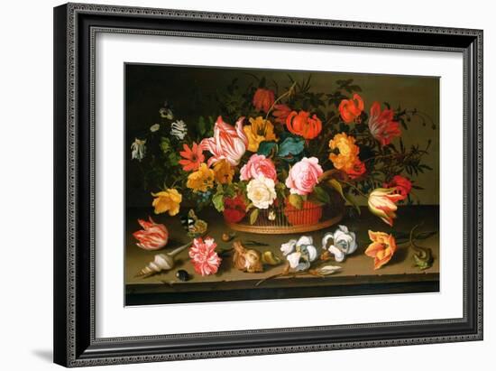 Basket of Flowers, 1625-Balthasar van der Ast-Framed Giclee Print