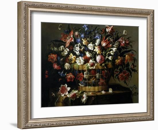 Basket of Flowers, 1668-1670-Juan De Arellano-Framed Giclee Print