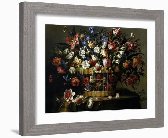 Basket of Flowers, 1668-1670-Juan De Arellano-Framed Giclee Print