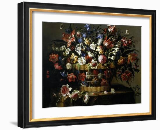 Basket of Flowers, 1668-1670-Juan De Arellano-Framed Giclee Print