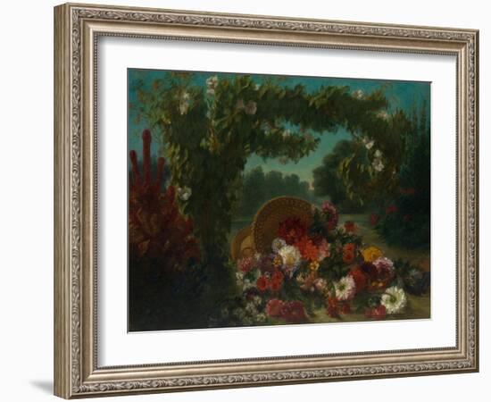 Basket of Flowers, 1848-49-Eugene Delacroix-Framed Giclee Print