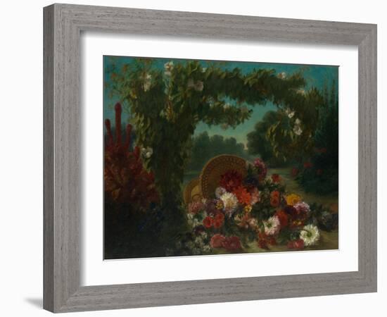 Basket of Flowers, 1848-49-Eugene Delacroix-Framed Giclee Print