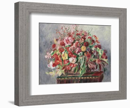 Basket of Flowers, 1890-Pierre-Auguste Renoir-Framed Giclee Print