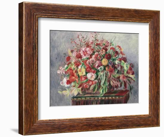 Basket of Flowers, 1890-Pierre-Auguste Renoir-Framed Giclee Print