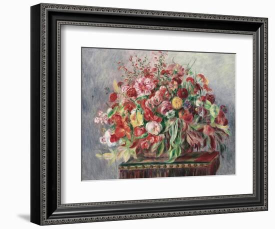 Basket of Flowers, 1890-Pierre-Auguste Renoir-Framed Giclee Print