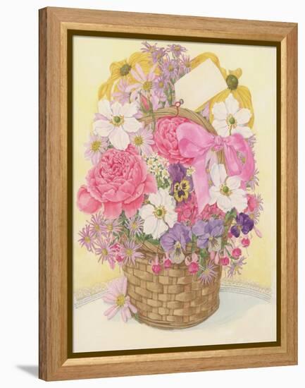 Basket of Flowers, 1995-Linda Benton-Framed Premier Image Canvas