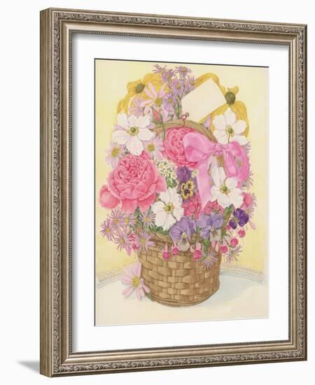 Basket of Flowers, 1995-Linda Benton-Framed Giclee Print