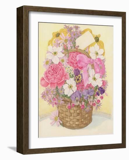 Basket of Flowers, 1995-Linda Benton-Framed Giclee Print