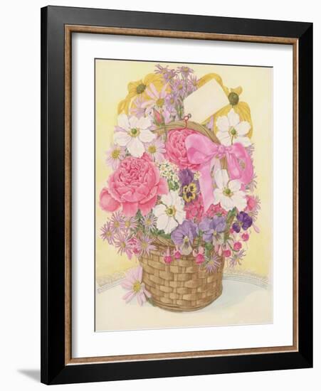 Basket of Flowers, 1995-Linda Benton-Framed Giclee Print