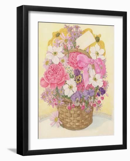 Basket of Flowers, 1995-Linda Benton-Framed Giclee Print