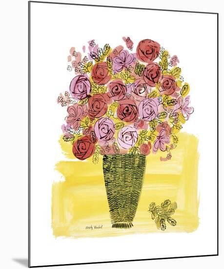 Basket of Flowers, c.1958-Andy Warhol-Mounted Giclee Print