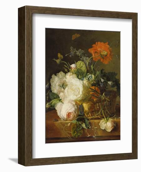 Basket of Flowers. (Undated)-Jan van Huysum-Framed Giclee Print