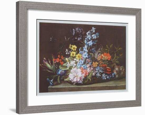 Basket of Flowers-Jan Hecke-Framed Collectable Print