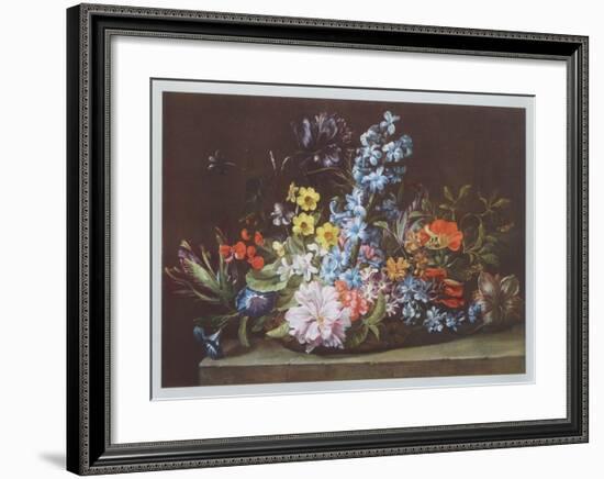 Basket of Flowers-Jan Hecke-Framed Collectable Print