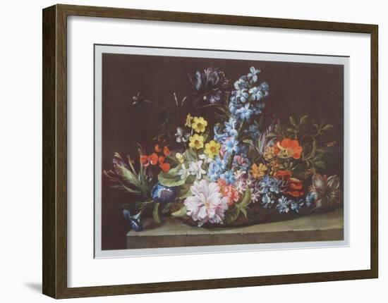 Basket of Flowers-Jan Hecke-Framed Collectable Print