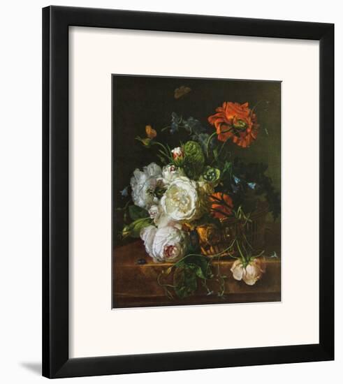 Basket of Flowers-Jan van Huysum-Framed Art Print