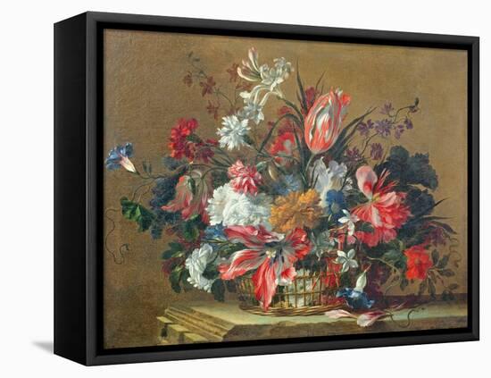 Basket of Flowers-Jean-Baptiste Monnoyer-Framed Premier Image Canvas