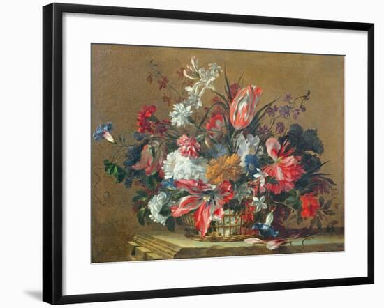 Basket of Flowers-Jean-Baptiste Monnoyer-Framed Giclee Print