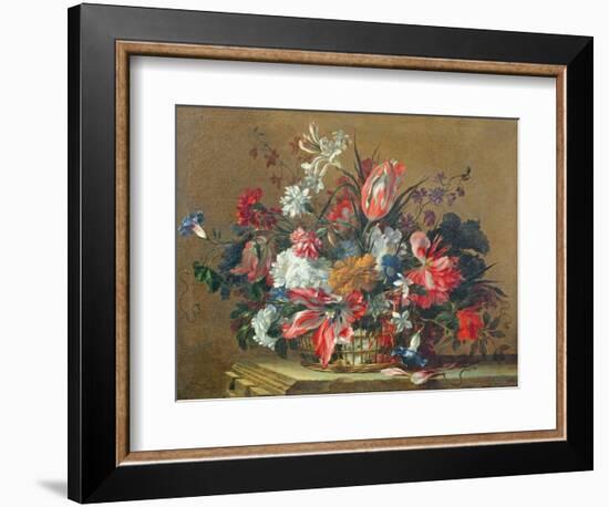 Basket of Flowers-Jean-Baptiste Monnoyer-Framed Giclee Print