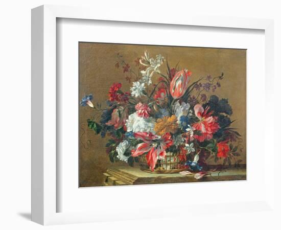 Basket of Flowers-Jean-Baptiste Monnoyer-Framed Giclee Print