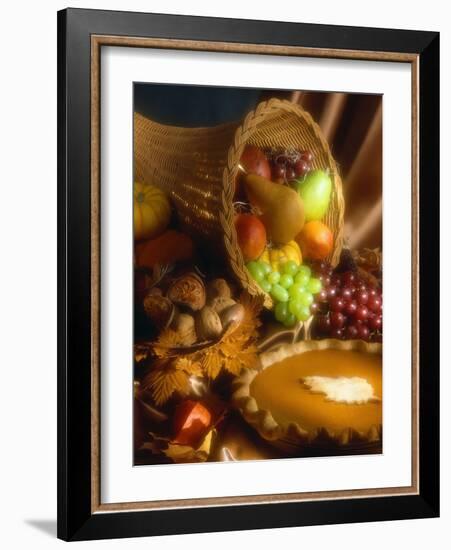 Basket of Fruit and Pumpkin Pie-Tracey Thompson-Framed Photographic Print