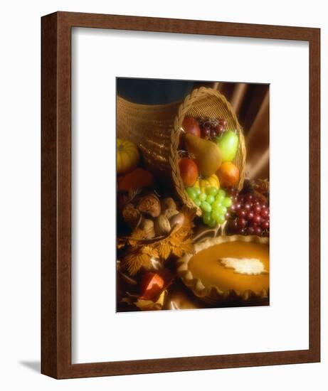 Basket of Fruit and Pumpkin Pie-Tracey Thompson-Framed Photographic Print