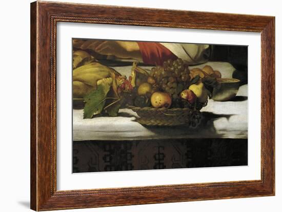 Basket of Fruit, Detail from Supper at Emmaus-Caravaggio-Framed Giclee Print