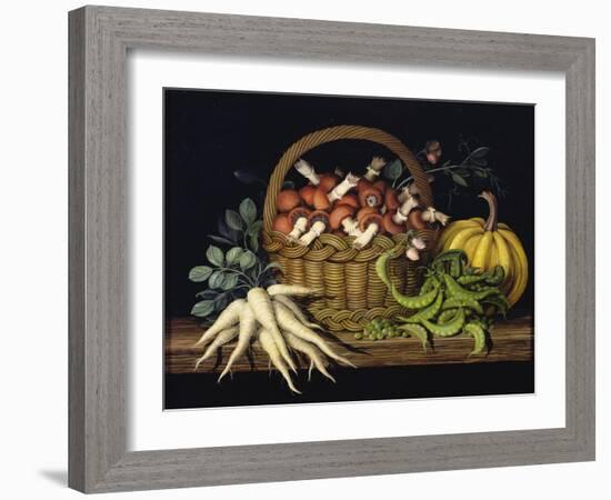 Basket of Mushrooms, 1997-Amelia Kleiser-Framed Giclee Print