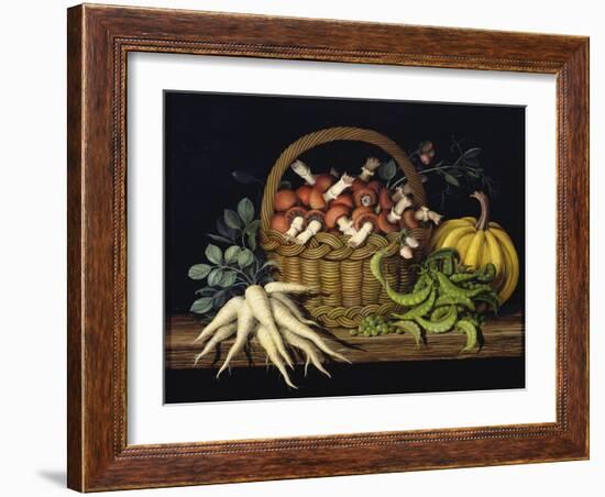 Basket of Mushrooms, 1997-Amelia Kleiser-Framed Giclee Print