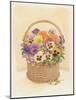 Basket of Pansies, 1998-Linda Benton-Mounted Giclee Print