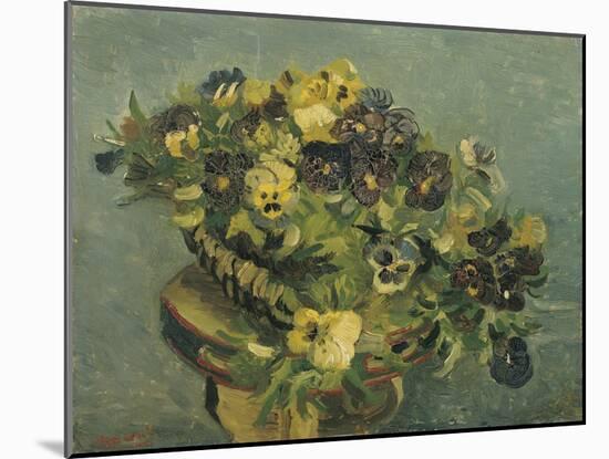 Basket of Pansies on a Small Table, 1887-Vincent van Gogh-Mounted Giclee Print