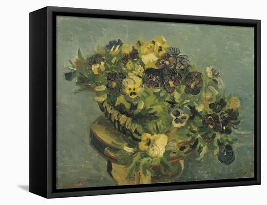 Basket of Pansies on a Small Table, 1887-Vincent van Gogh-Framed Premier Image Canvas