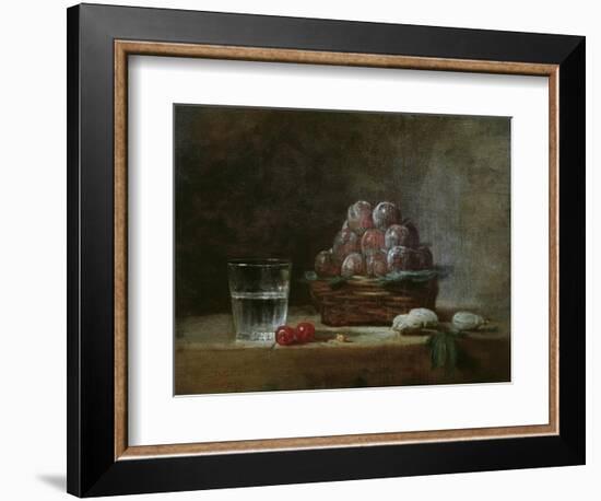 Basket of Plums-Jean-Baptiste Simeon Chardin-Framed Giclee Print