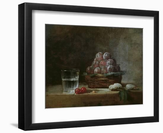 Basket of Plums-Jean-Baptiste Simeon Chardin-Framed Giclee Print