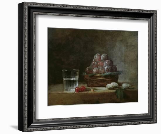 Basket of Plums-Jean-Baptiste Simeon Chardin-Framed Giclee Print