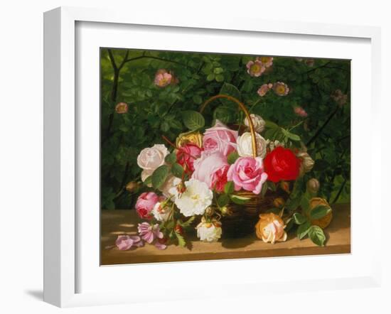 Basket of Roses, 1879-William Hammer-Framed Giclee Print