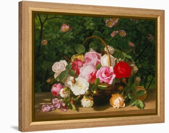 Basket of Roses, 1879-William Hammer-Framed Premier Image Canvas