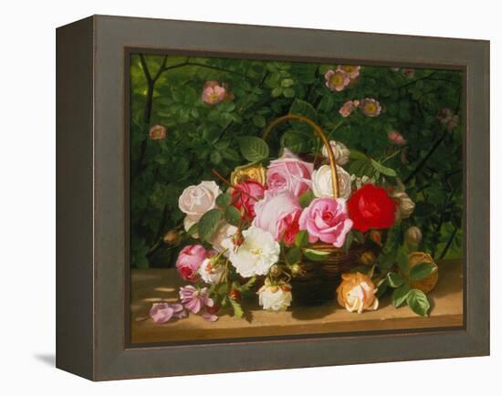 Basket of Roses, 1879-William Hammer-Framed Premier Image Canvas