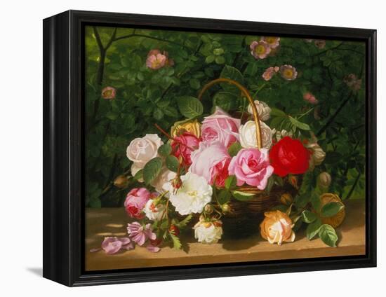Basket of Roses, 1879-William Hammer-Framed Premier Image Canvas