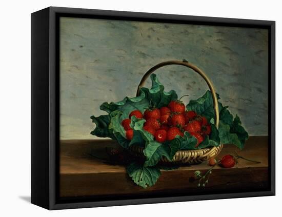 Basket of Strawberries-Johan Laurentz Jensen-Framed Premier Image Canvas
