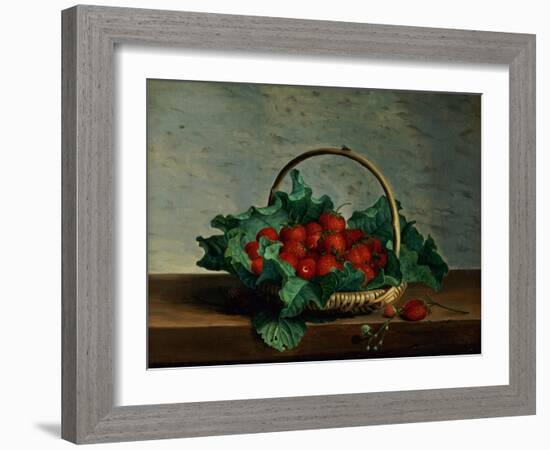 Basket of Strawberries-Johan Laurentz Jensen-Framed Giclee Print
