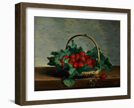 Basket of Strawberries-Johan Laurentz Jensen-Framed Giclee Print