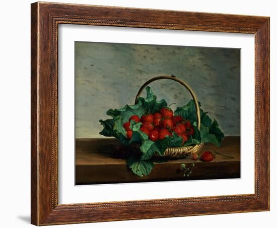 Basket of Strawberries-Johan Laurentz Jensen-Framed Giclee Print