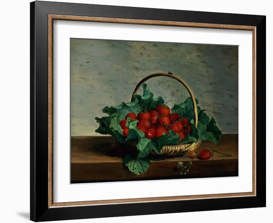 Basket of Strawberries-Johan Laurentz Jensen-Framed Giclee Print