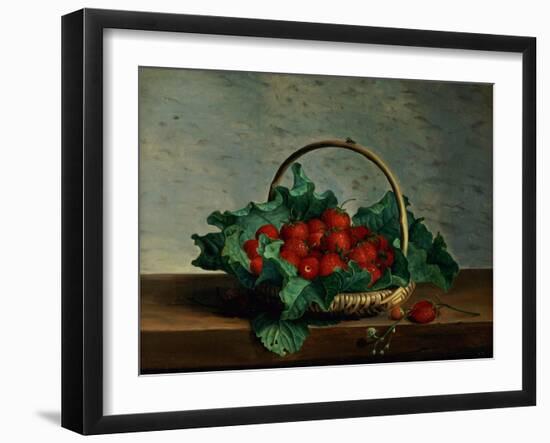 Basket of Strawberries-Johan Laurentz Jensen-Framed Giclee Print