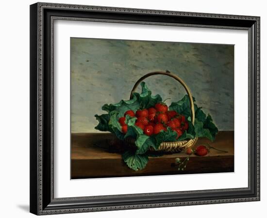 Basket of Strawberries-Johan Laurentz Jensen-Framed Giclee Print