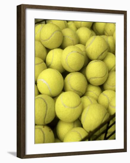 Basket of Tennis Balls-null-Framed Photographic Print