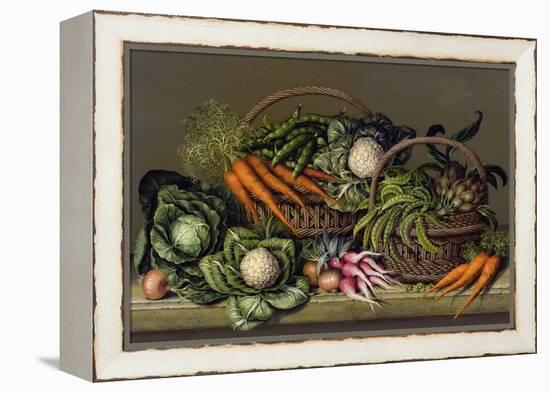 Basket of Vegetables and Radishes, 1995-Amelia Kleiser-Framed Premier Image Canvas